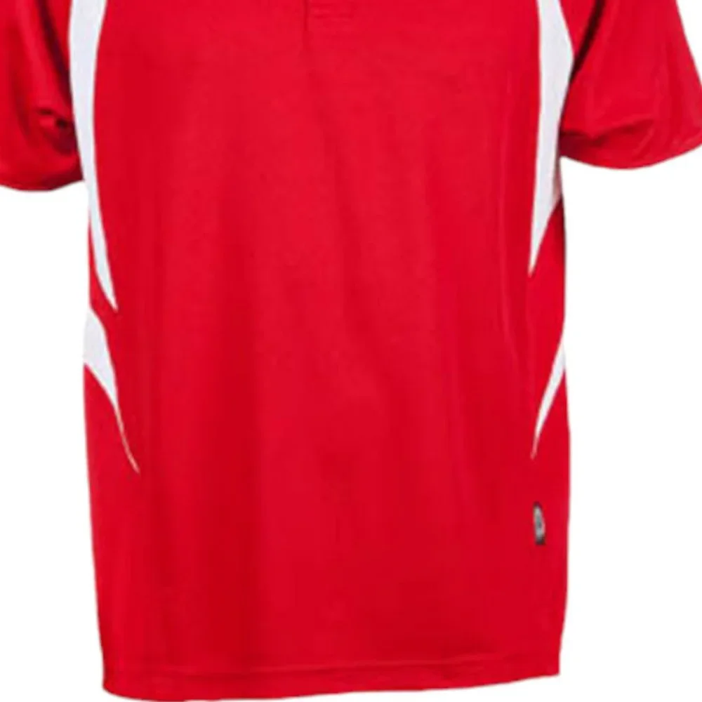 Aus Spirit Liberator Mens Polo (336) KoolDri Poly Casual Work Red/White  BNWT - Picture 3 of 6